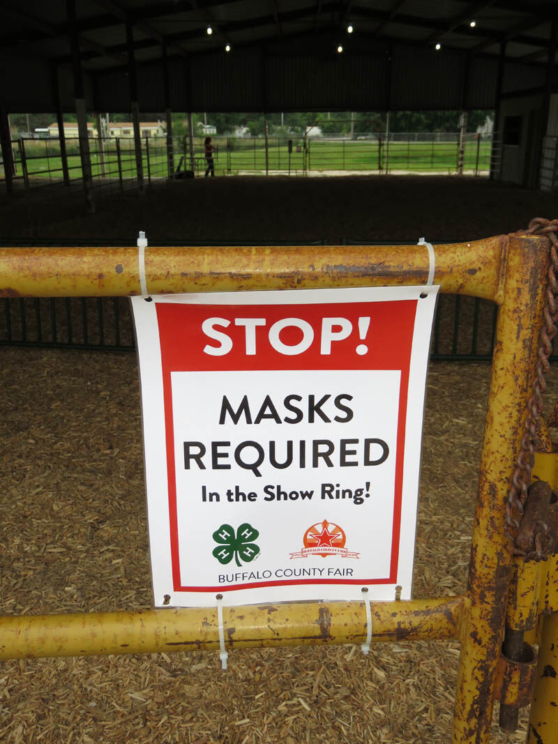 Stafford Arena mask sign